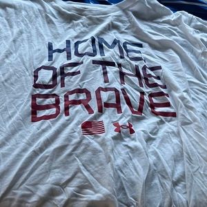 Under Armor “Home Of The Brave” T-Shirt. This shirt has the American flag!